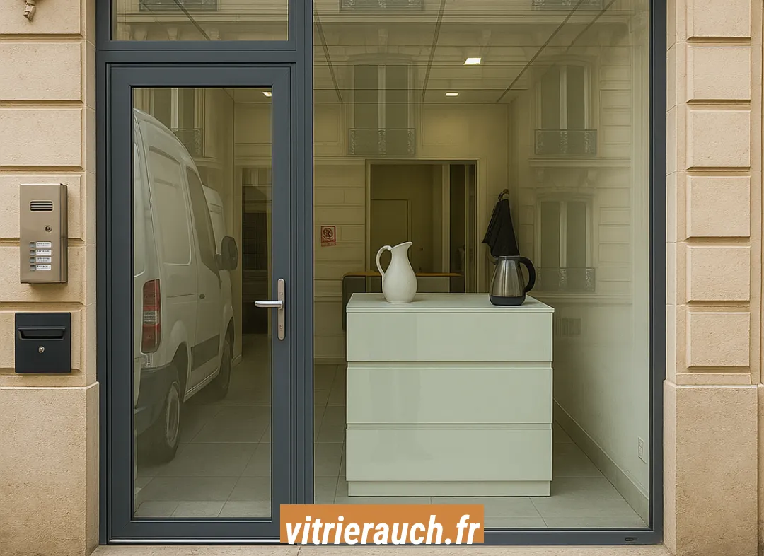 Façade vitrine de magasin en aluminium sur mesure à Auch